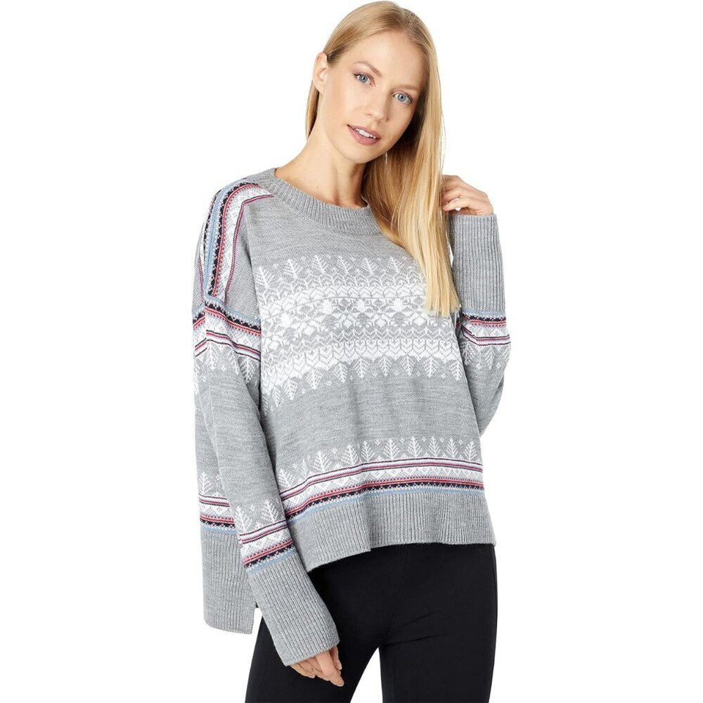 Tommy Hilfiger Fair Isle Crew Neck High‎ Low Sweater Multicolors Women Size M